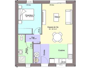 Vente maison 3 pièces
