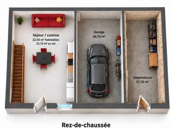 Vente maison 3 pièces Vente maison 3 pièces