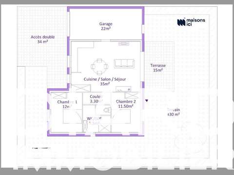 Vente maison 3 pièces Vente maison 3 pièces
