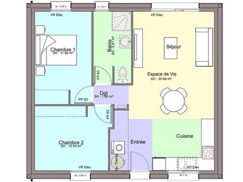 Vente maison 4 pièces