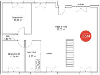 Vente maison 6 pièces