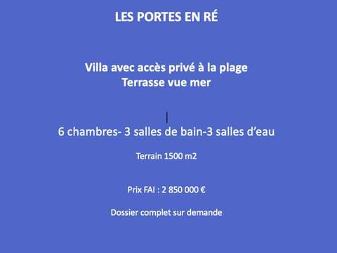 Vente maison 8 pièces Les Portes-en-Ré 17