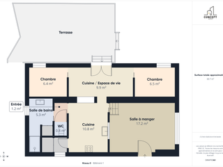 Vente maison 3 pièces