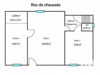 Vente maison 3 pièces