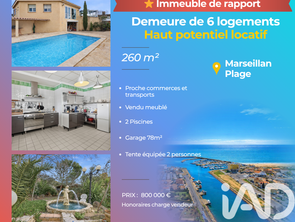 Vente Maison 6 chambresMarseillan-plage