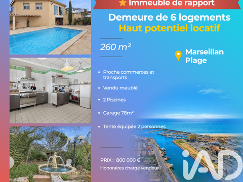Vente maison 7 pièces Marseillan-plage 34