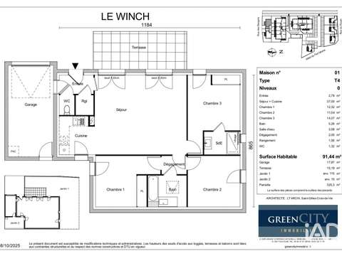 Vente maison 4 pièces