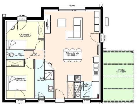 Vente maison 3 pièces