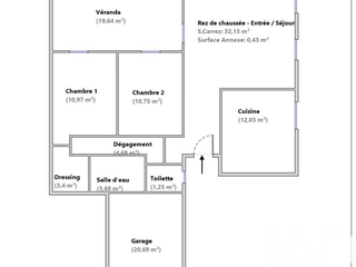 Vente maison 3 pièces