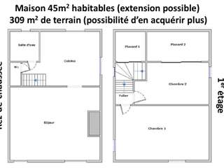 Vente maison 3 pièces