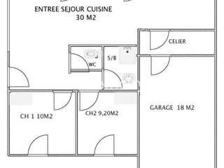 Vente maison 3 pièces