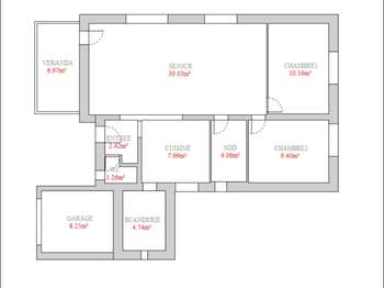 Vente maison 3 pièces