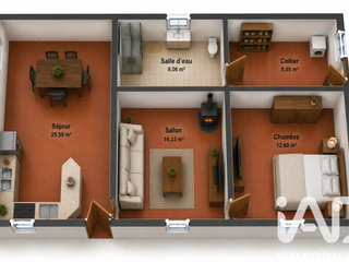 Vente maison 3 pièces