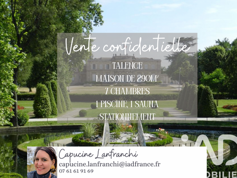 Vente maison 10 pièces Talence 33