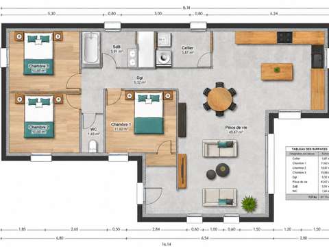 Vente maison 5 pièces