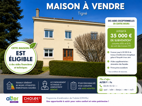Vente maison 5 pièces Tigné 49