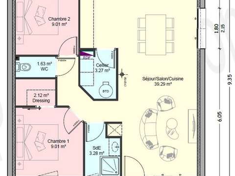 Vente maison 3 pièces