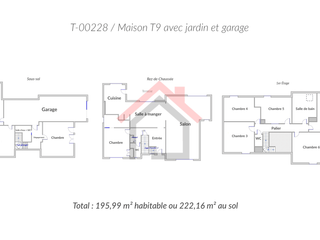 Vente maison 9 pièces
