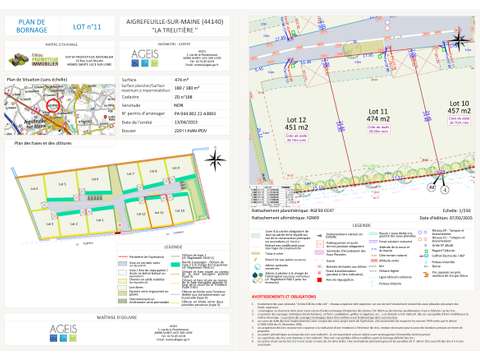 Vente de terrain Aigrefeuille-sur-Maine 44