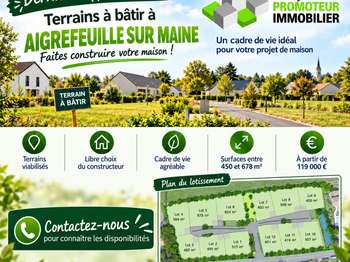 Vente de terrain Aigrefeuille-sur-Maine 44