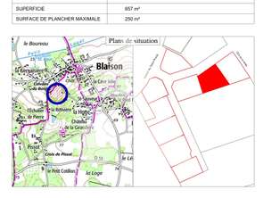 Vente Terrain 657 m&sup2;Blaison-Saint-Sulpice