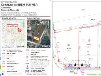 Vente Terrain 420 m&sup2;Brem-sur-Mer