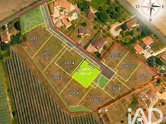 Terrain 952 m² · à Bressols · 952 m² · 101 900 €