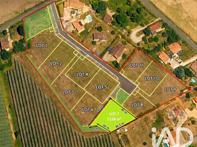 Terrain 1118 m² · à Bressols · 1 118 m² · 119 000 €