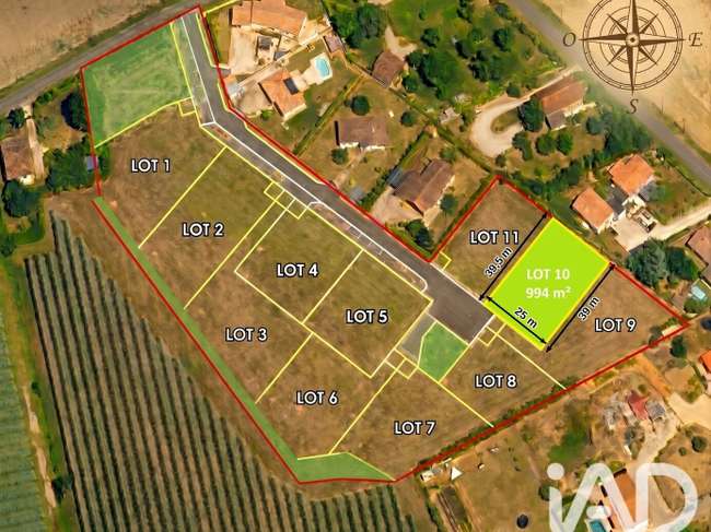 Terrain 994 m² · à Bressols · 994 m² · 106 000 €