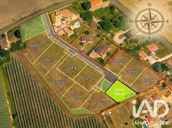 Terrain 766 m² · à Bressols · 766 m² · 81 900 €