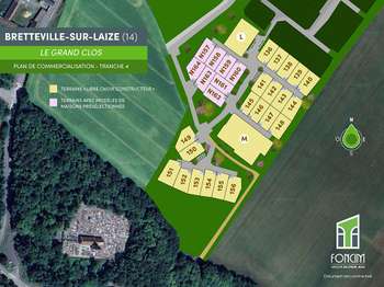Vente Terrain 350 m&sup2;Bretteville-sur-Laize