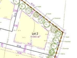 Vente Terrain 541 m&sup2;Bruz