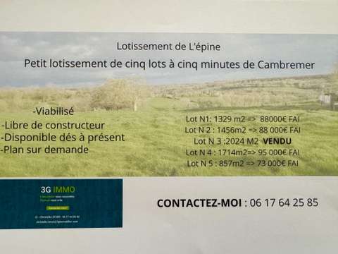Vente de terrain Cambremer 14