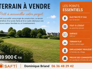 Vente Terrain 550 m&sup2;Caouënnec-Lanvézéac