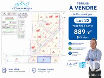 Vente Terrain 889 m&sup2;Challans