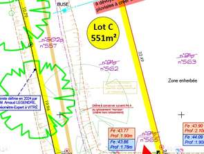 Vente Terrain 551 m&sup2;Châteaubourg