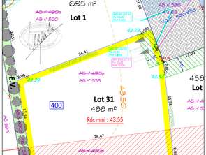 Vente Terrain 741 m&sup2;Châteaubourg