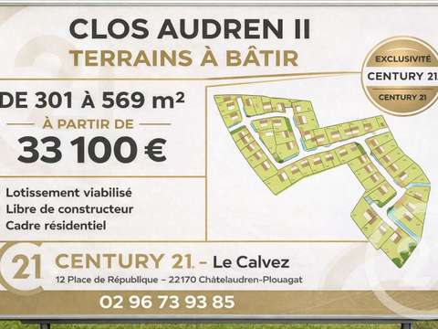 Vente de terrain Châtelaudren 22