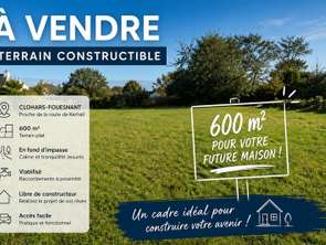 Vente Terrain 600 m&sup2;Clohars-Fouesnant