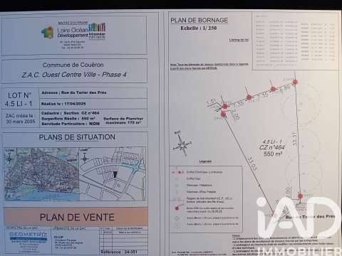 Vente de terrain