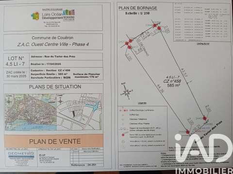 Vente de terrain