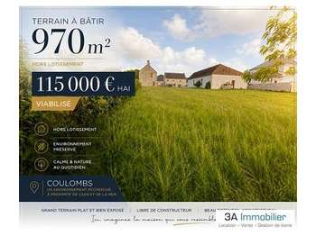 Vente Terrain 974 m&sup2;Coulombs