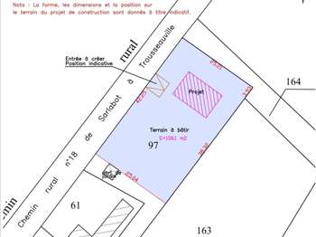Vente Terrain 1100 m&sup2;Dives-sur-Mer