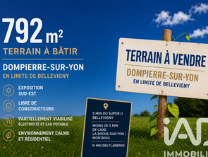 Vente Terrain 792 m&sup2;Dompierre-sur-Yon