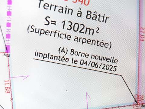 Vente de terrain