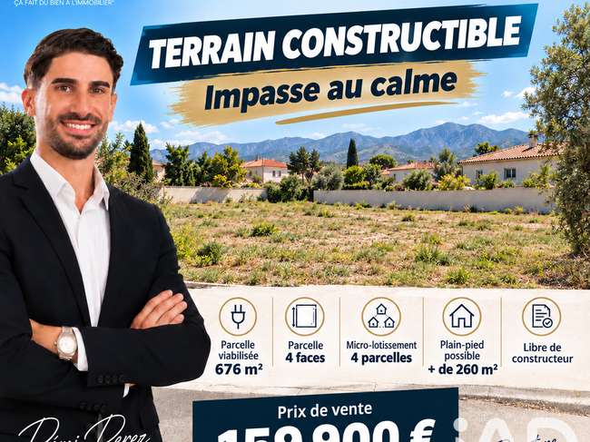 Terrain 676 m² · à Espira-de-l'Agly · 676 m² · 159 900 €