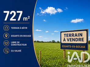 Vente Terrain 727 m&sup2;Essarts-en-Bocage