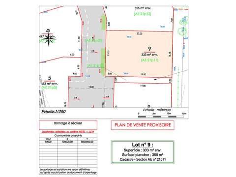 Vente de terrain