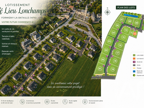 Vente de terrain Formigny-la-Bataille 14