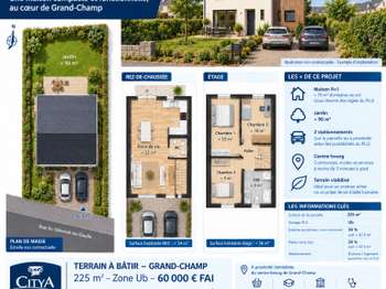 Vente Terrain 225 m&sup2;Grand-Champ